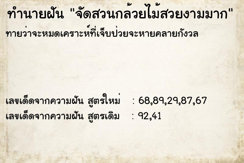 ทำนายฝันจัดสวนกล้วยไม้สวยงามมาก ทำนายฝันทำนายฝันจัดสวนกล้วยไม้สวยงามมาก