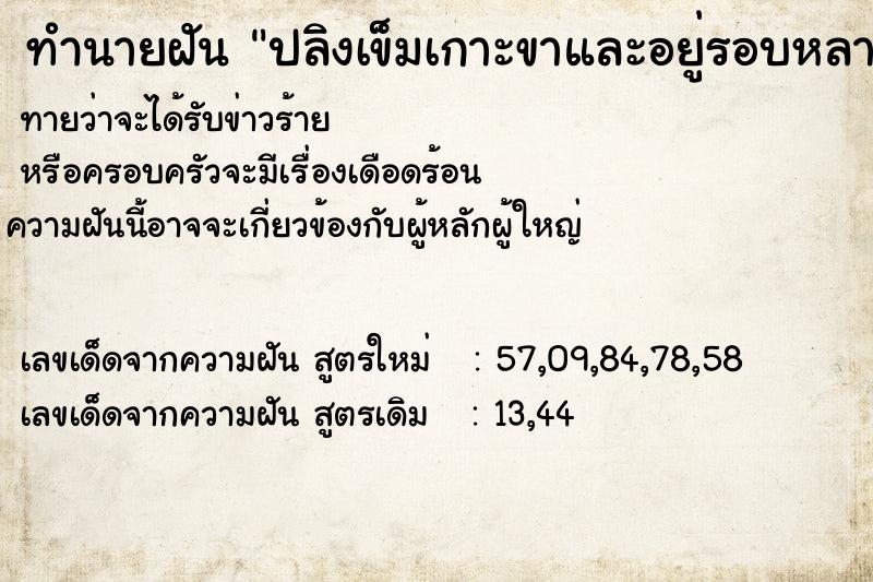 ทำนายฝัน ปลิงเข็มเกาะขาและอยู่รอบหลายตัว