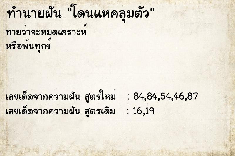 ทำนายฝันโดนแหคลุมตัว ทำนายฝันทำนายฝันโดนแหคลุมตัว