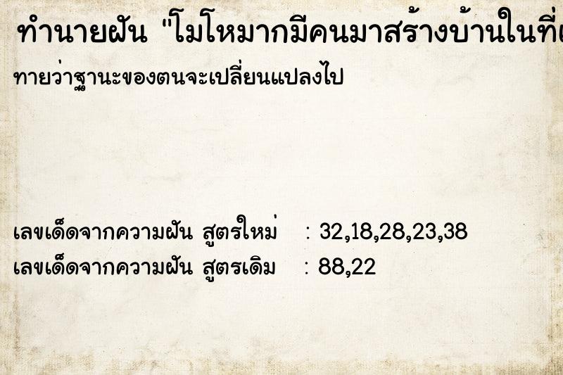 ทำนายฝันโมโหมากมีคนมาสร้างบ้านในที่เราโถมดินไว้ ทำนายฝันทำนายฝันโมโหมากมีคนมาสร้างบ้านในที่เราโถมดินไว้