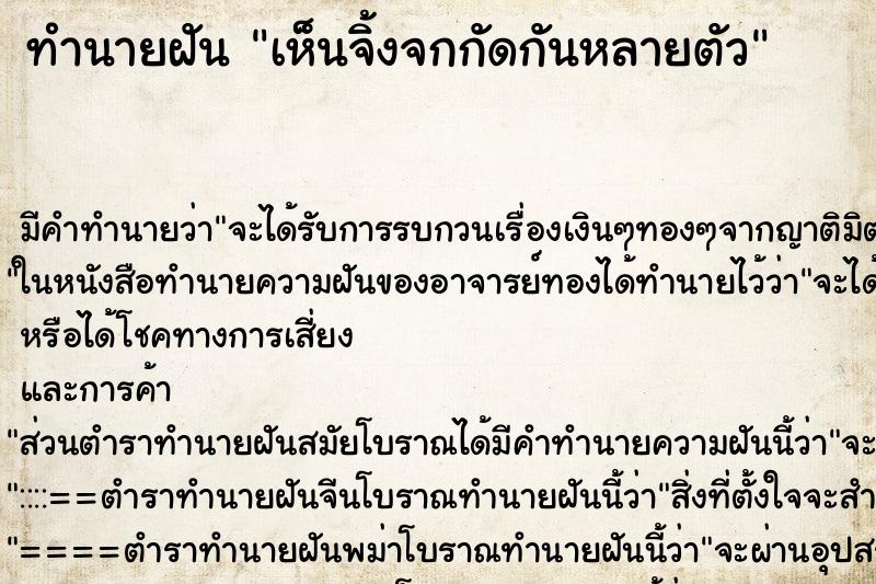 ทำนายฝัน เห็นจิ้งจกกัดกันหลายตัว ทำนายฝัน เห็นจิ้งจกกัดกันหลายตัว