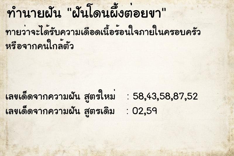 ทำนายฝันฝันโดนผึ้งต่อยขา ทำนายฝันทำนายฝันฝันโดนผึ้งต่อยขา