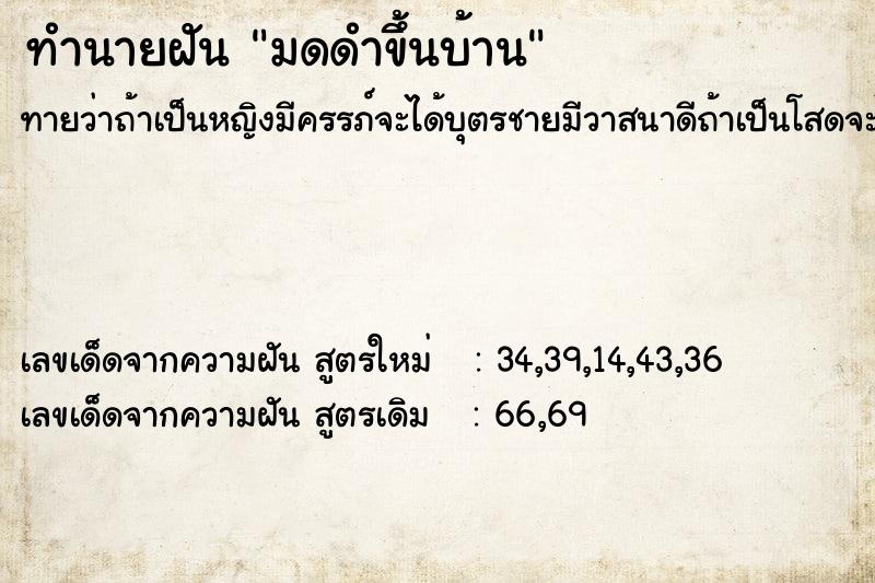 ทำนายฝันมดดำขึ้นบ้าน ทำนายฝันทำนายฝันมดดำขึ้นบ้าน
