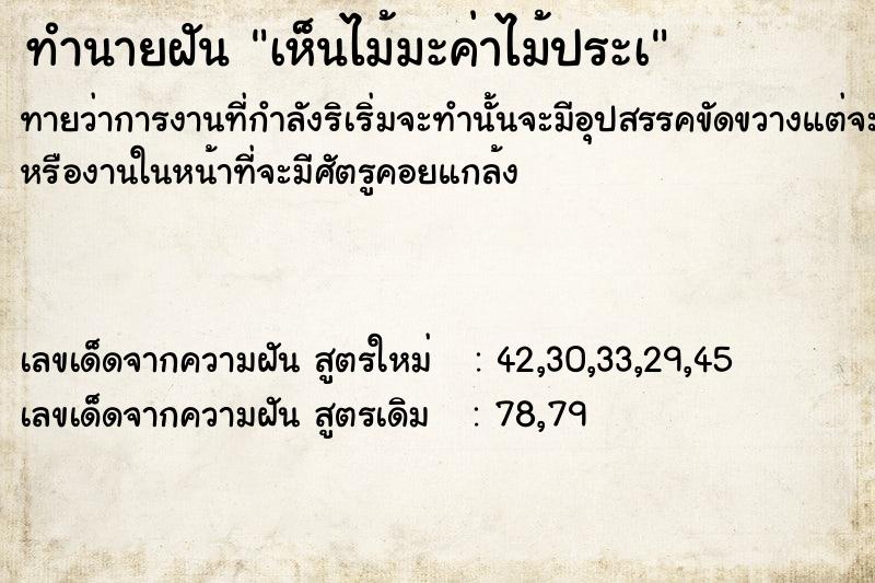 ทำนายฝันเห็นไม้มะค่าไม้ประà ทำนายฝันทำนายฝันเห็นไม้มะค่าไม้ประà