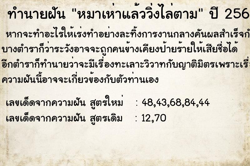 ทำนายฝัน หมาเห่าแล้ววิ่งไล่ตาม ทำนายฝัน หมาเห่าแล้ววิ่งไล่ตาม