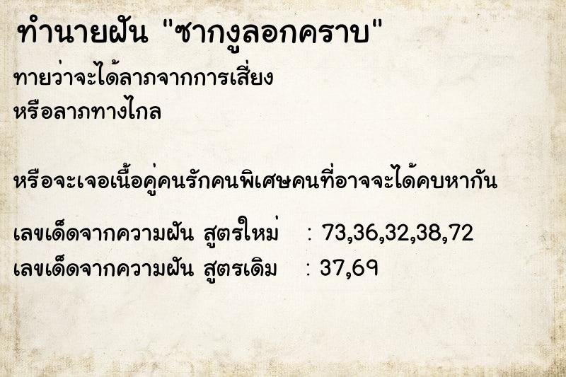 ทำนายฝันทำนายฝันซากงูลอกคราบ