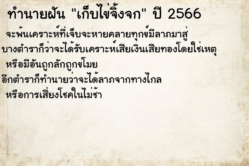 ทำนายฝันเก็บไข่จิ้งจก ทำนายฝันทำนายฝันเก็บไข่จิ้งจก