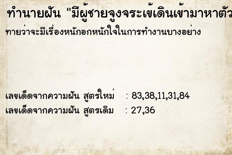 ทำนายฝันทำนายฝันมีผู้ชายจูงจระเข้เดินเข้ามาหาตัวเรา