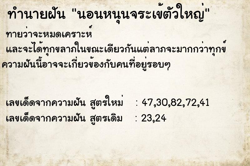 ทำนายฝันนอนหนุนจระเข้ตัวใหญ่ ทำนายฝันทำนายฝันนอนหนุนจระเข้ตัวใหญ่