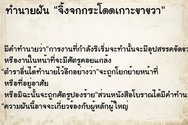 ทำนายฝัน จิ้งจกกระโดดเกาะขาขวา ทำนายฝัน จิ้งจกกระโดดเกาะขาขวา