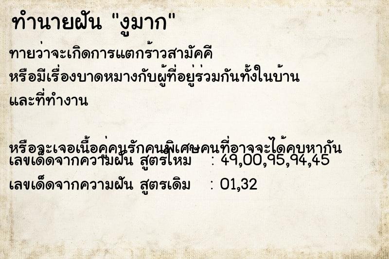 ทำนายฝันงูมาก ทำนายฝันทำนายฝันงูมาก