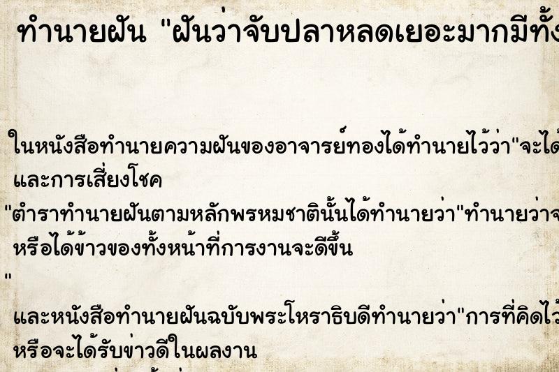 ทำนายฝันฝันว่าจับปลาหลดเยอะมากมีทั้งตัวเล็กตัวใหญ๋ ทำนายฝันทำนายฝันฝันว่าจับปลาหลดเยอะมากมีทั้งตัวเล็กตัวใหญ๋