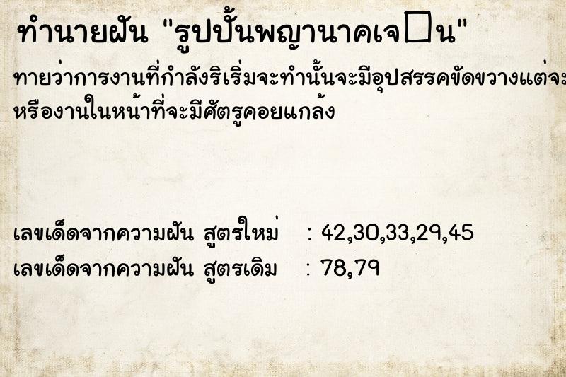 ทำนายฝันรูปปั้นพญานาคเจ�¹ ทำนายฝันทำนายฝันรูปปั้นพญานาคเจ�¹