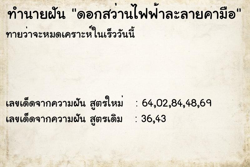 ทำนายฝัน ดอกสว่านไฟฟ้าละลายคามือ ทำนายฝัน ดอกสว่านไฟฟ้าละลายคามือ