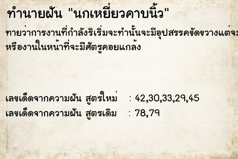 ทำนายฝัน นกเหยี่ยวคาบนิ้ว ทำนายฝัน นกเหยี่ยวคาบนิ้ว