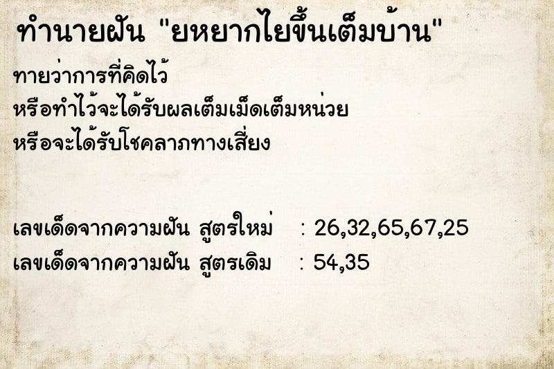 ทำนายฝัน ยหยากไยขึ้นเต็มบ้าน ทำนายฝัน ยหยากไยขึ้นเต็มบ้าน