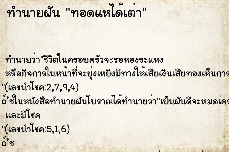 ทำนายฝัน ทอดแหได้เต่า ทำนายฝัน ทอดแหได้เต่า