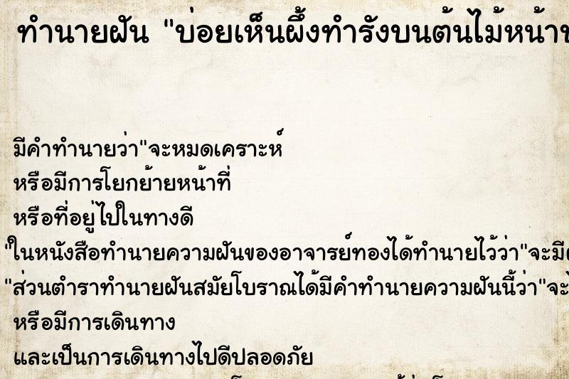 ทำนายฝัน บ่อยเห็นผึ้งทำรังบนต้นไม้หน้าบ้าน ทำนายฝัน บ่อยเห็นผึ้งทำรังบนต้นไม้หน้าบ้าน