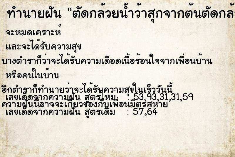 ทำนายฝัน ตัดกล้วยน้ำว้าสุกจากต้นตัดกล้วยน้ำว้าสุกจากต้น ทำนายฝัน ตัดกล้วยน้ำว้าสุกจากต้นตัดกล้วยน้ำว้าสุกจากต้น