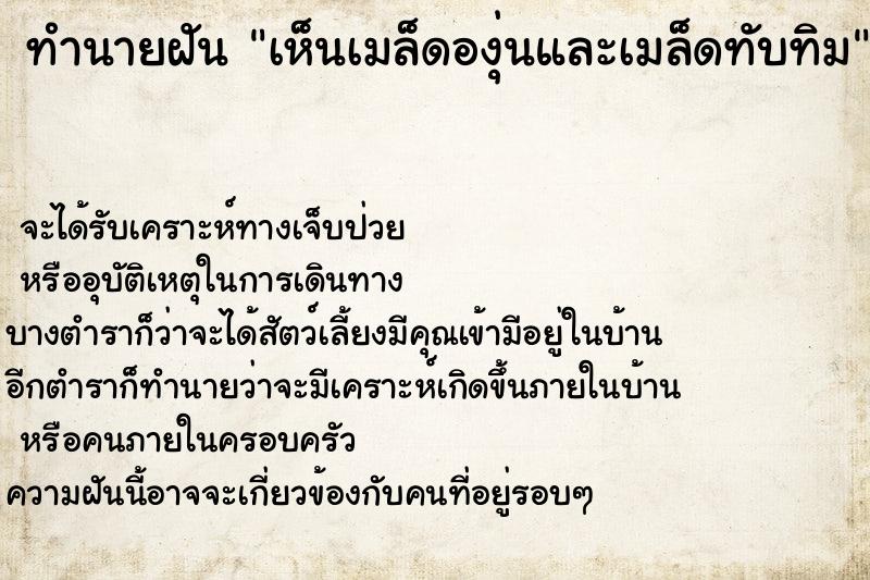 ทำนายฝันเห็นเมล็ดองุ่นและเมล็ดทับทิม ทำนายฝันทำนายฝันเห็นเมล็ดองุ่นและเมล็ดทับทิม