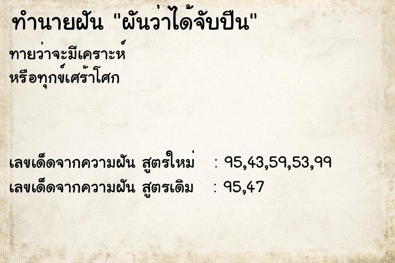 ทำนายฝันผันว่าได้จับปืน ทำนายฝันทำนายฝันผันว่าได้จับปืน