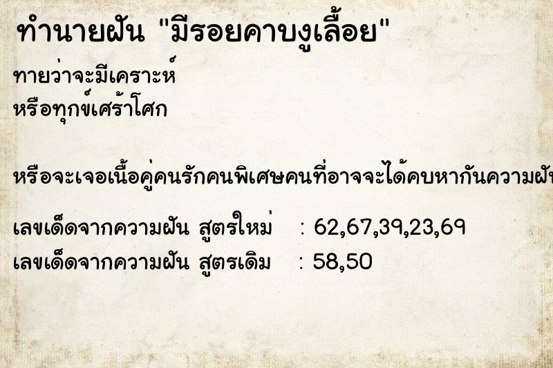 ทำนายฝันมีรอยคาบงูเลื้อย ทำนายฝันทำนายฝันมีรอยคาบงูเลื้อย