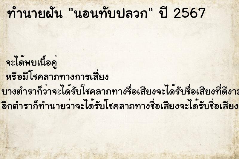 ทำนายฝัน นอนทับปลวก ทำนายฝัน นอนทับปลวก