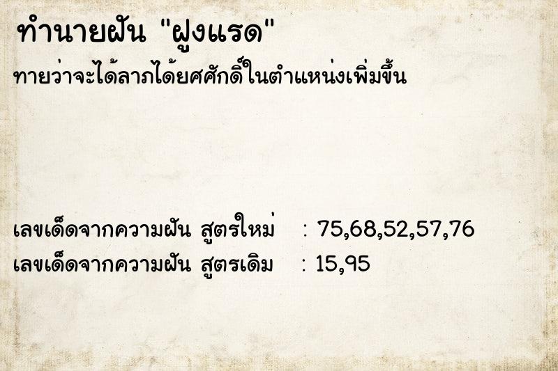 ทำนายฝันทำนายฝันฝูงแรด