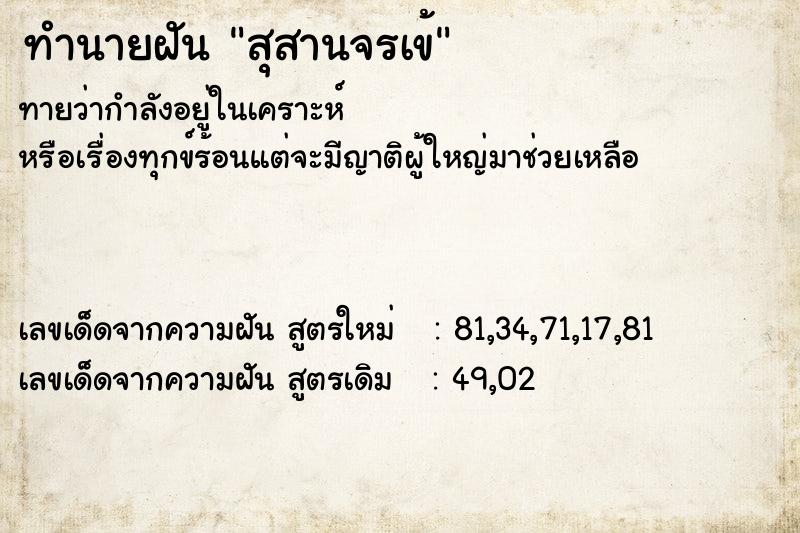ทำนายฝันทำนายฝันสุสานจรเข้