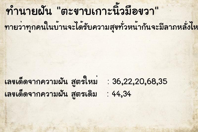 ทำนายฝัน ตะขาบเกาะนิ้วมือขวา ทำนายฝัน ตะขาบเกาะนิ้วมือขวา
