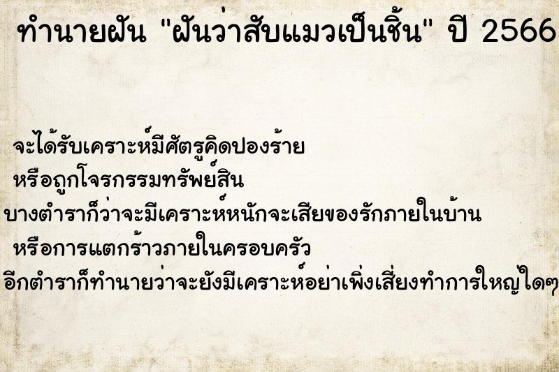 ทำนายฝันทำนายฝันฝันว่าสับแมวเป็นชิ้น