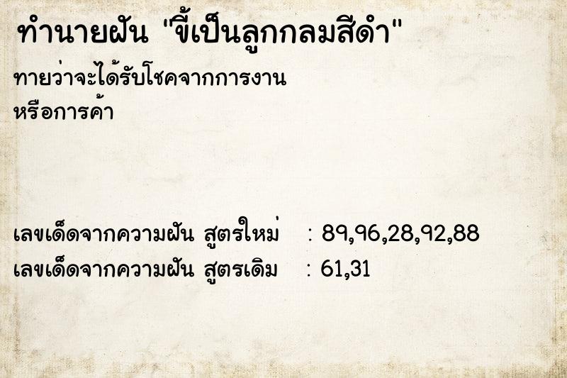 ทำนายฝันขี้เป็นลูกกลมสีดำ ทำนายฝันทำนายฝันขี้เป็นลูกกลมสีดำ