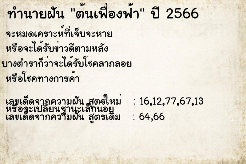 ทำนายฝัน ต้นเฟื่องฟ้า ตำราโบราณ แม่นที่สุดในโลก