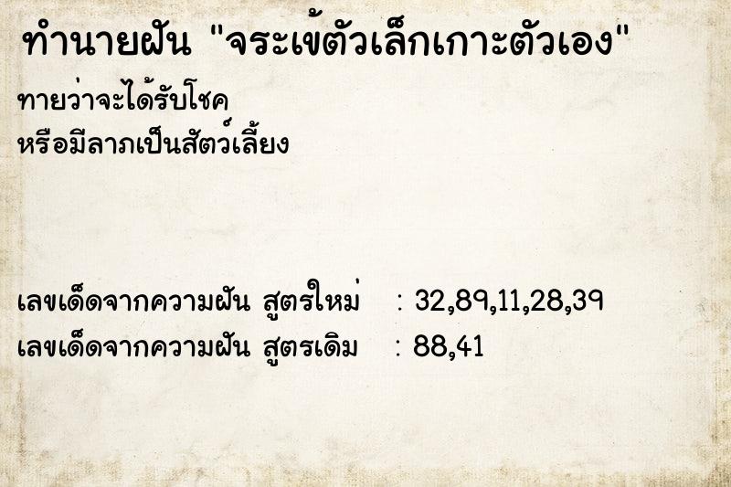 ทำนายฝันจระเข้ตัวเล็กเกาะตัวเอง ทำนายฝันทำนายฝันจระเข้ตัวเล็กเกาะตัวเอง