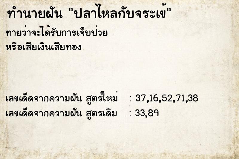 ทำนายฝันทำนายฝันปลาไหลกับจระเข้