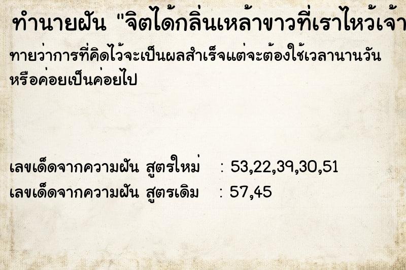 ทำนายฝันจิตได้กลิ่นเหล้าขาวที่เราไหว้เจ้าที่ ทำนายฝันทำนายฝันจิตได้กลิ่นเหล้าขาวที่เราไหว้เจ้าที่