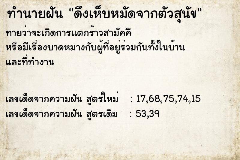 ทำนายฝัน ดึงเห็บหมัดจากตัวสุนัข ตำราโบราณ แม่นที่สุดในโลก