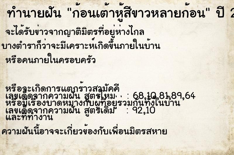 ทำนายฝัน ก้อนเต้าหู้สีขาวหลายก้อน ทำนายฝัน ก้อนเต้าหู้สีขาวหลายก้อน