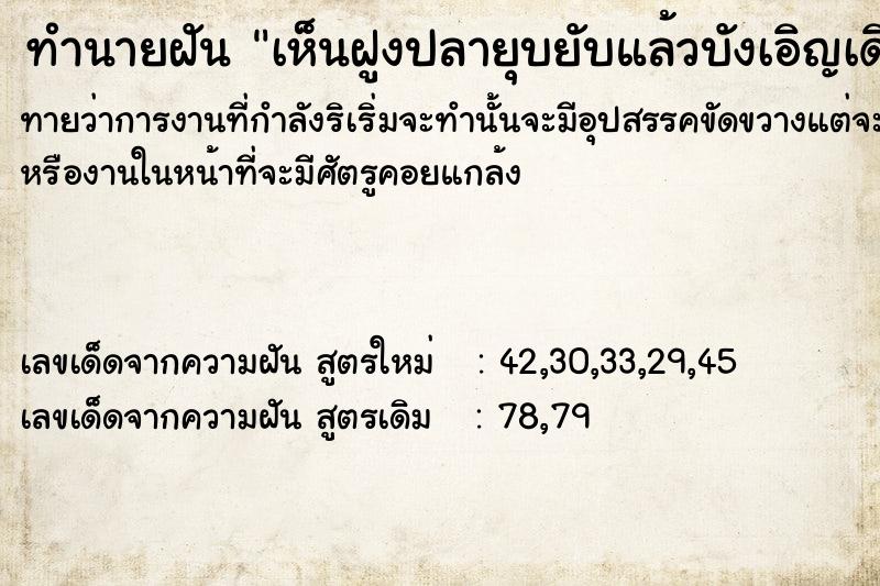 ทำนายฝันทำนายฝันเห็นฝูงปลายุบยับแล้วบังเอิญเดินเหยียบข้ามไป