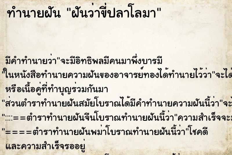 ทำนายฝัน ฝันว่าขี่ปลาโลมา ทำนายฝัน ฝันว่าขี่ปลาโลมา