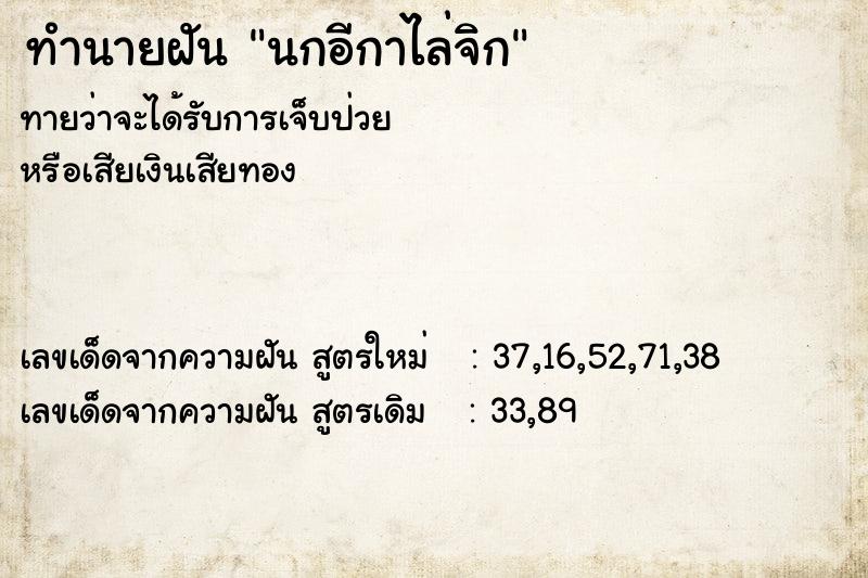 ทำนายฝันทำนายฝันนกอีกาไล่จิก