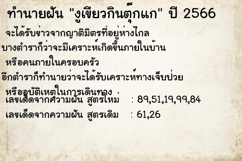 ทำนายฝัน งูเขียวกินตุ๊กแก ทำนายฝัน งูเขียวกินตุ๊กแก