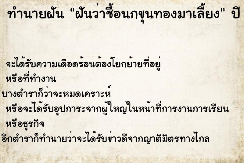 ทำนายฝันฝันว่าซื้อนกขุนทองมาเลี้ยง ทำนายฝันทำนายฝันฝันว่าซื้อนกขุนทองมาเลี้ยง