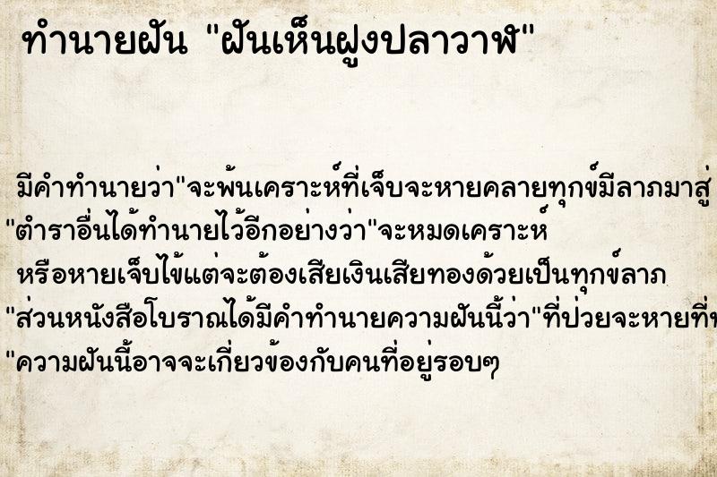 ทำนายฝันฝันเห็นฝูงปลาวาฬ ทำนายฝันทำนายฝันฝันเห็นฝูงปลาวาฬ