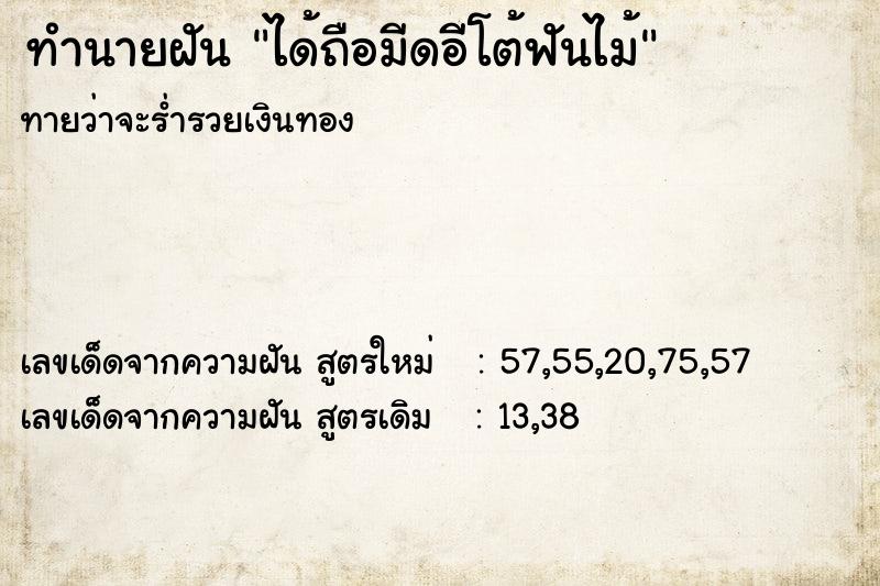 ทำนายฝัน ได้ถือมีดอีโต้ฟันไม้ ทำนายฝัน ได้ถือมีดอีโต้ฟันไม้