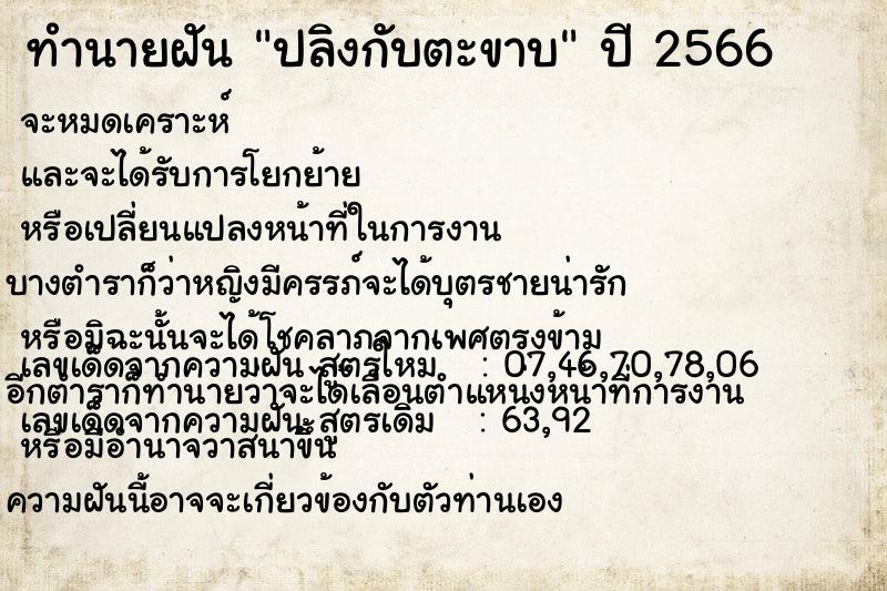 ทำนายฝัน ปลิงกับตะขาบ ทำนายฝัน ปลิงกับตะขาบ