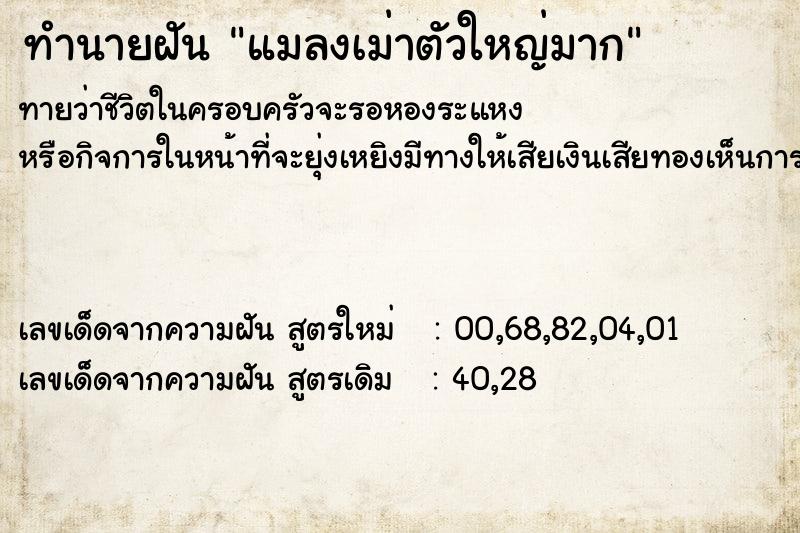 ทำนายฝันแมลงเม่าตัวใหญ่มาก ทำนายฝันทำนายฝันแมลงเม่าตัวใหญ่มาก