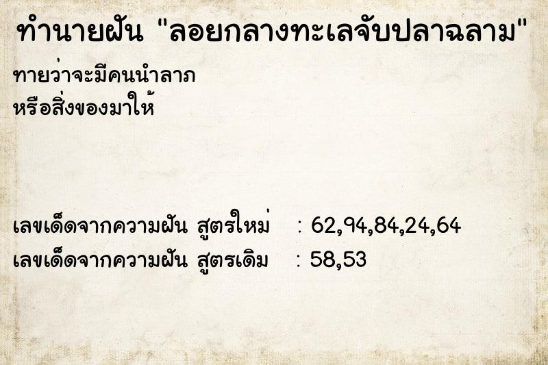 ทำนายฝันลอยกลางทะเลจับปลาฉลาม ทำนายฝันทำนายฝันลอยกลางทะเลจับปลาฉลาม
