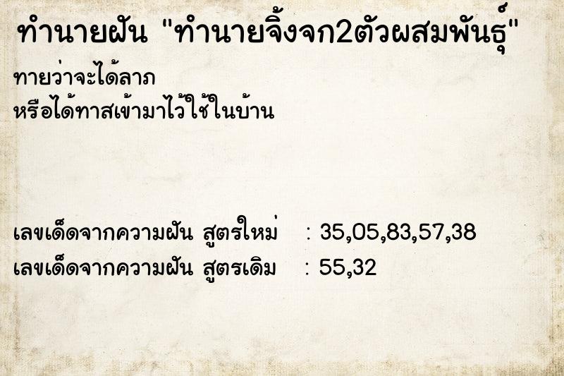 ทำนายฝันทำนายฝันทำนายจิ้งจก2ตัวผสมพันธุ์