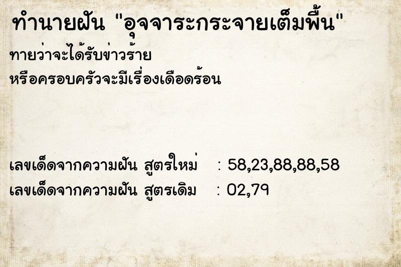 ทำนายฝันทำนายฝันอุจจาระกระจายเต็มพื้น